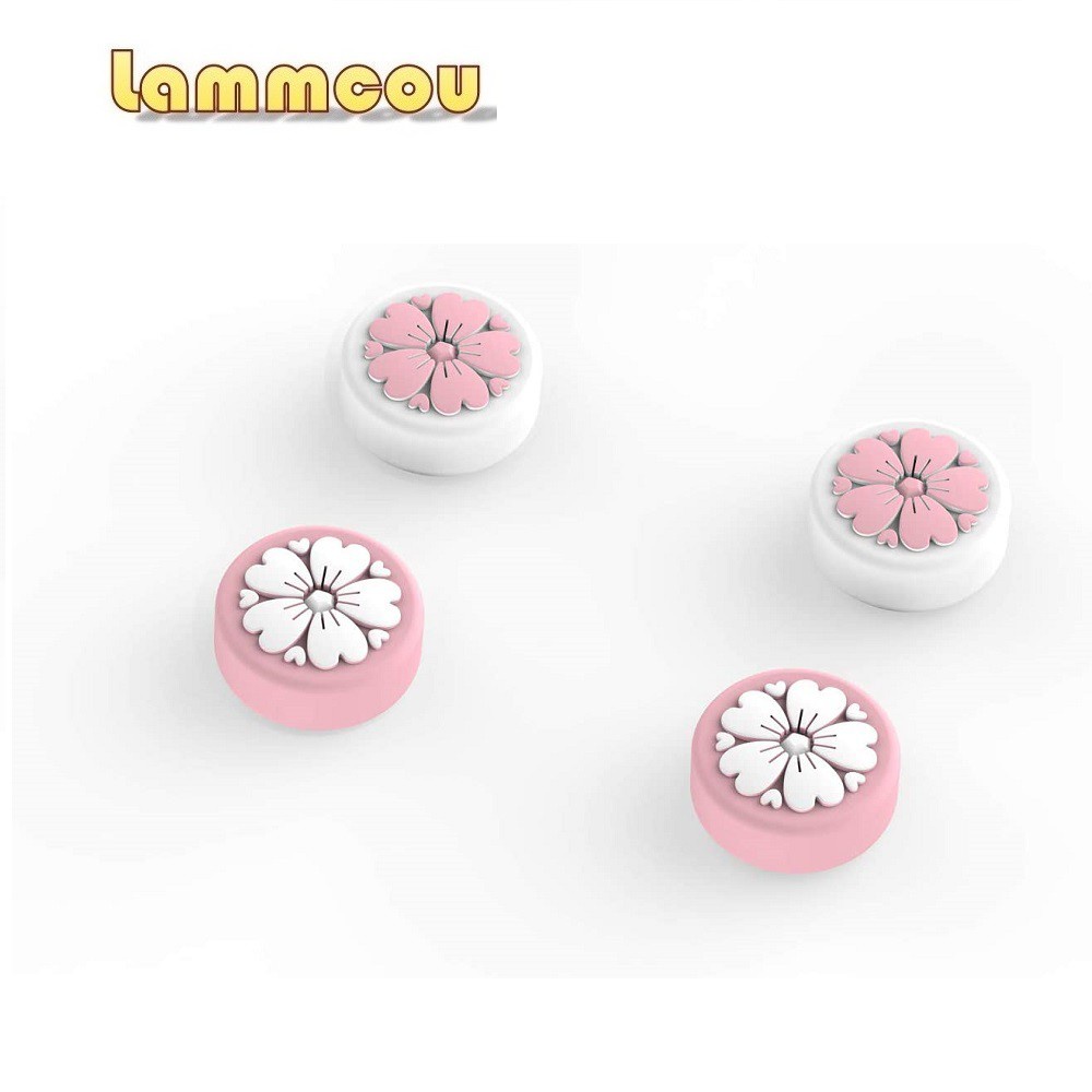Bộ 4 nắp cần gạt Lammcou cho tay cầm Joystick tương thích với Nintendo Switch &amp; Lite