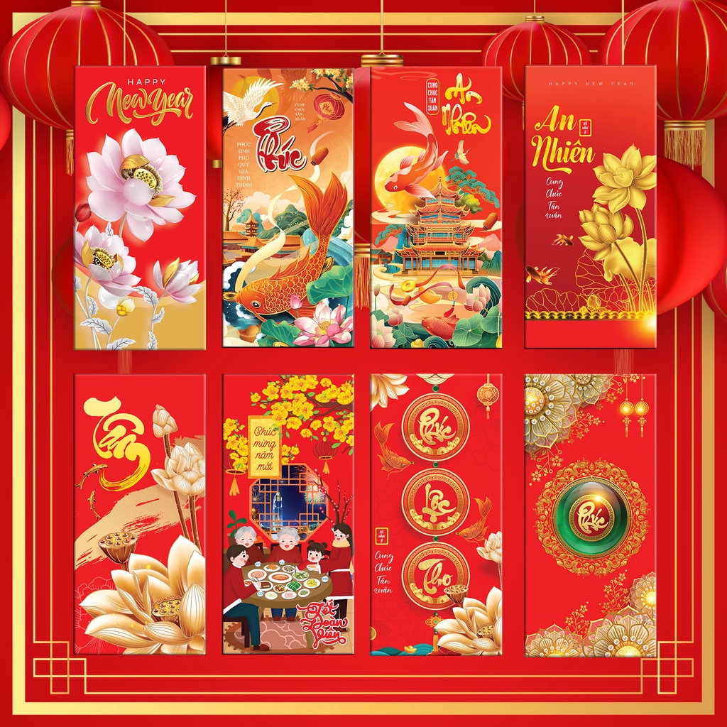 Sỉ 5000 bao lì xì, sỉ bao lixi đỏ QUÝ MÃO 2023 nhiều mẫu để lựa chọn, lựa mẫu tùy ý, hàng có sẵn
