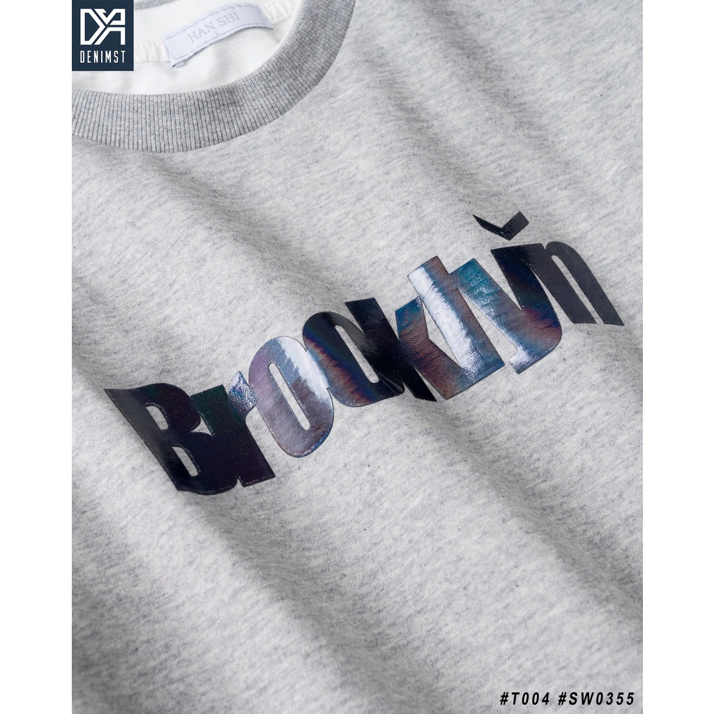 Áo Nỉ Nam Brooklyn DENIMST 0355 Chất Liệu Nỉ Bông, Dáng Suông