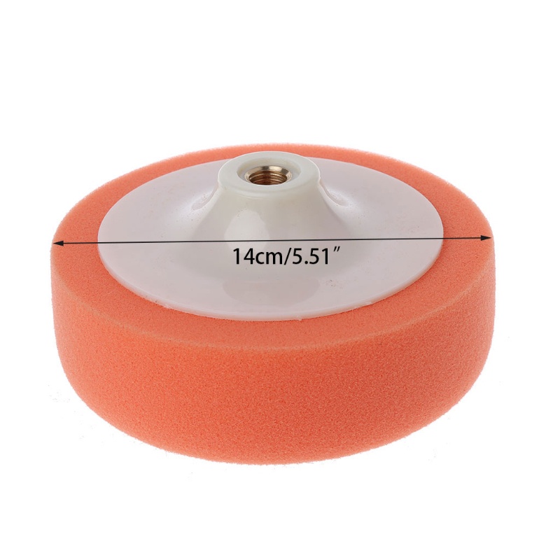 Đĩa Xốp Đánh Bóng Xe Hơi Màu Cam Kích Thước 6 Inch 15cm Chất Lượng Cao
