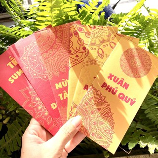 Combo 10 set 6 chiếc  Bao Lì Xì, combo đủ các set như hình mô tả