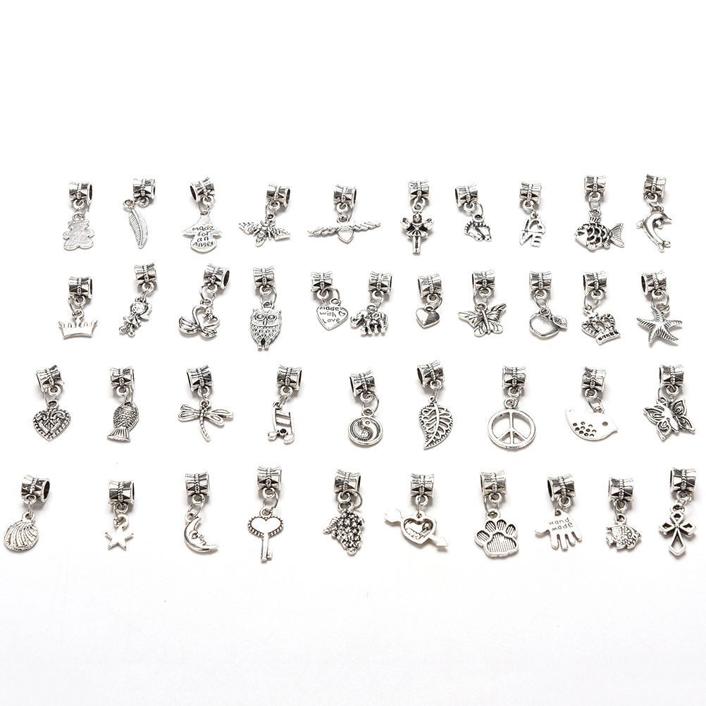Set 40 Hạt Bạc Tây Tạng Châu Âu