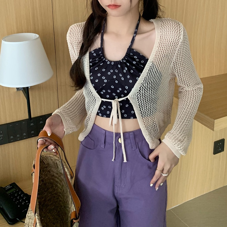 Áo Khoác cardigan Tay Dài Dáng Rộng Thời Trang Mùa Hè Quyến Rũ Cho Nữ