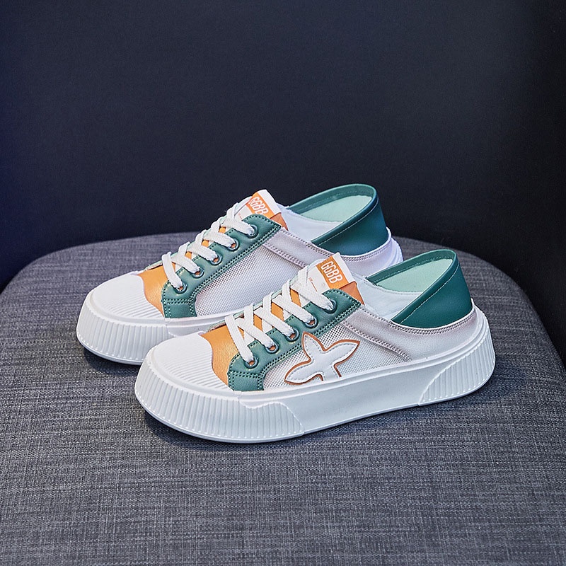 Giày thể thao IELGY phối lưới thoáng khí thời trang cho nữ