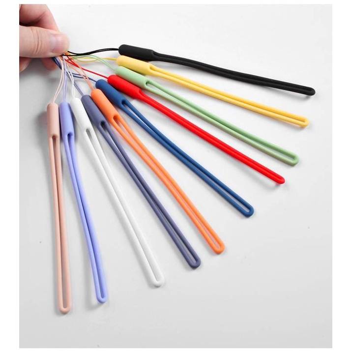 1 Dây Đeo Điện Thoại / Máy Ảnh / Chìa Khóa Bằng Silicon Màu Ngẫu Nhiên Tiện Dụng Cho iPhone Xiaomi