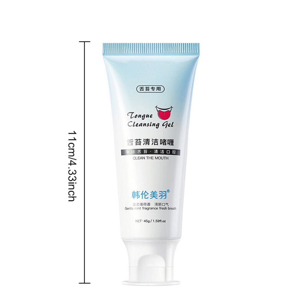 Gel Vệ Sinh Lưỡi Chiết Xuất Bạc Hà Tươi Mát 45g Kèm Cọ Vệ Sinh Răng Miệng Hiệu Quả Màu Sắc Ngẫu Nhiên
