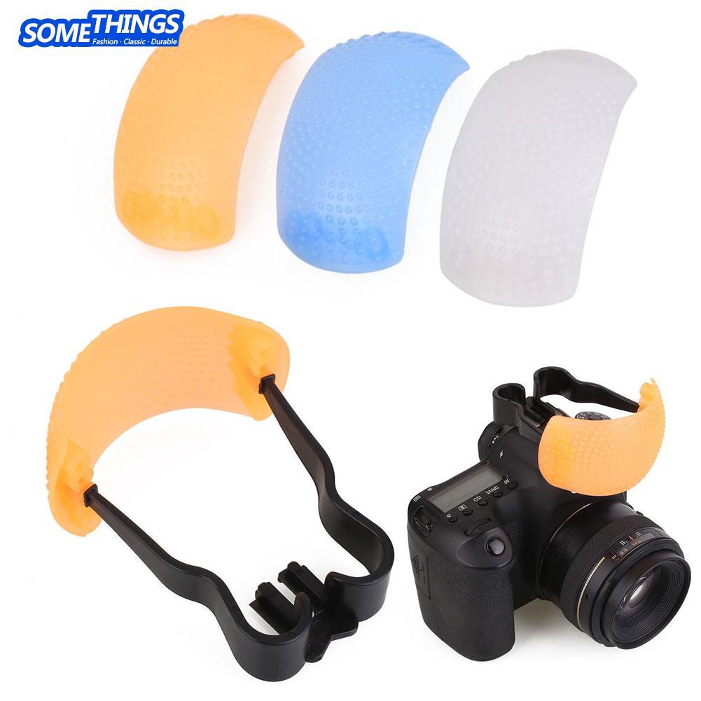 Set 3 Phụ Kiện Tản Sáng Đèn Flash Cho Camera 3 Màu Tùy Chọn Kèm Giá Đỡ Tiện Dụng