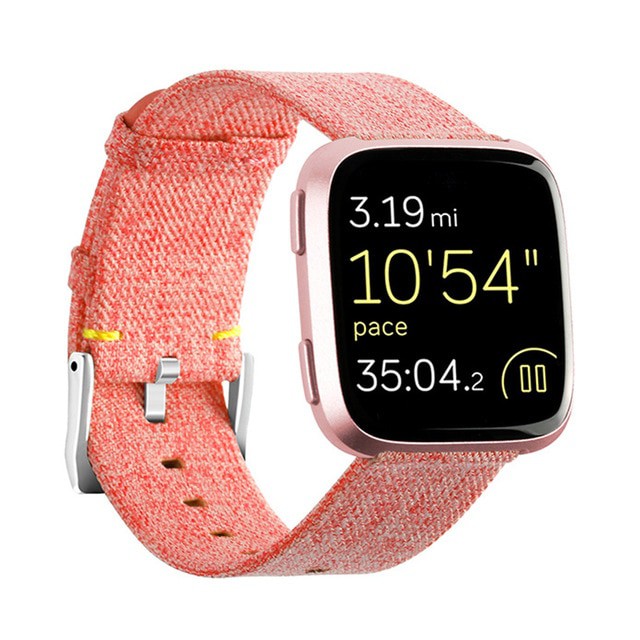 [Mã ELORDER5 giảm 10K đơn 20K] Dây thay thế Nylon Denim Canvas dành cho Fitbit Versa