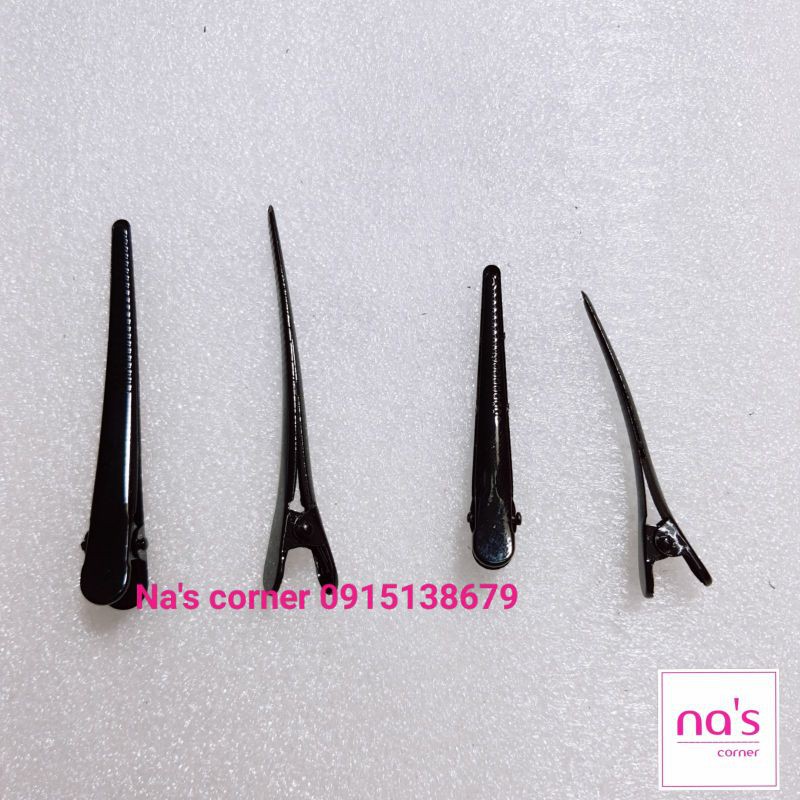 [RẺ ĐẸP] Kẹp mỏ vịt kim loại dài 8cm 6cm sơn đen bóng đơn giản siêu bền đẹp