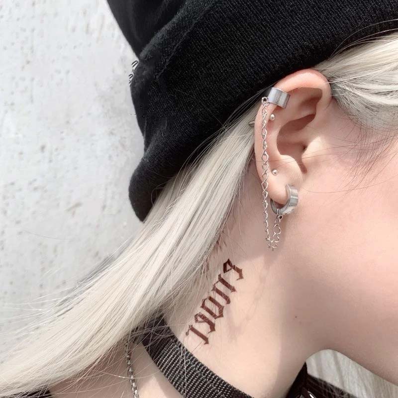1 Khuyên Kẹp Tai Dạng Chuỗi Tua Rua Bằng Thép Không Gỉ Phong Cách Hip Hop Đường Phố Cá Tính Dành Cho Nam Và Nữ