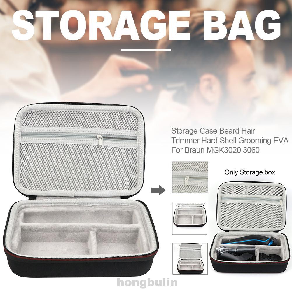 Storage Case Dustproof EVA Hard Shell With Handle Waterproof Beard Durable Grooming Hair Trimmer Mesh Pocket For Braun