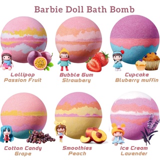 Bom Tắm Búp Bê Barbie| Bath Bomb For Kids |Viên Sủi Bồn Tắm Cho Bé Với Đồ Chơi Búp Bê Barbie, Mùi Hương Ngọt -170g