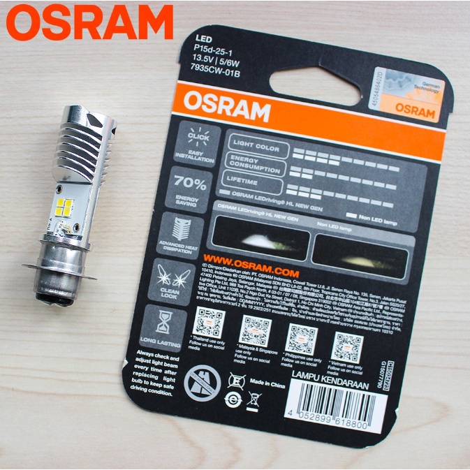 Bóng đèn LED OSRAM T19 Dream, Wave, Air Blade Thái tăng sáng trắng