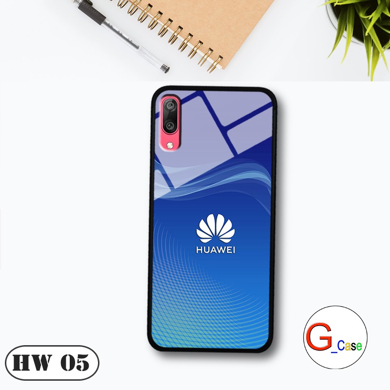 [Mã ELORDER5 giảm 10k đơn 20k] Ốp lưng Huawei Y7 Pro 2019-lưng kính in logo hãng điện thoại