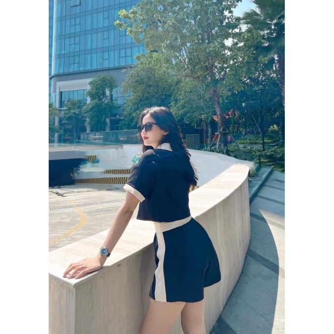 Set cổ sen quần short đùi xinh xắn BRN10388