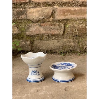 Chân Sứ Kê Nến Men Lam