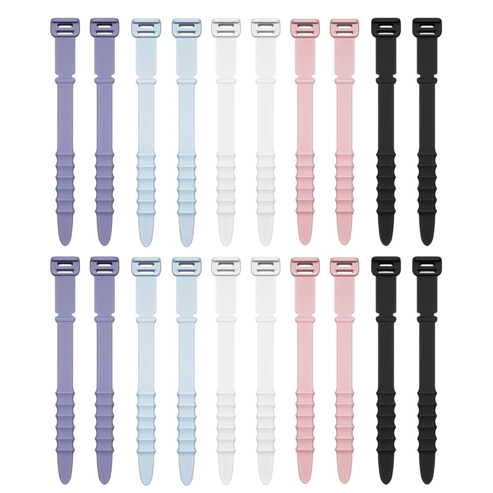 Bộ 5 Dụng Cụ Quấn Dây Cáp Bàn Phím / Chuột Tai Nghe Hình Xương Cá Bằng Silicone