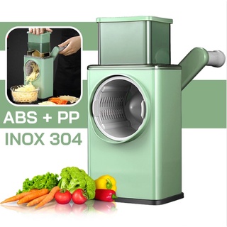 Máy thái lát rau củ đa năng kèm 6 lưỡi dao cắt - thái lát bào cắt củ quả dụng cụ cắt rau củ quả bằng tay sức chứa lớn