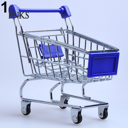 Mô hình xe đẩy siêu thị mini trang trí