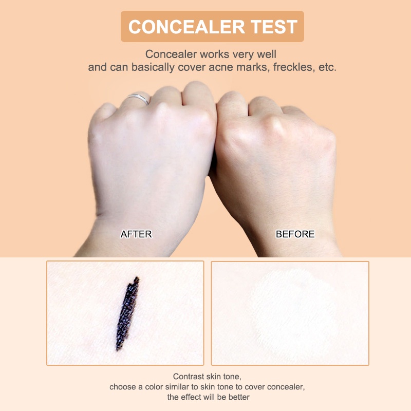 Kem che khuyết điểm SUAKE 6 màu độ che phủ cao/ chống thấm nước/ giữ màu lâu trôi 9g