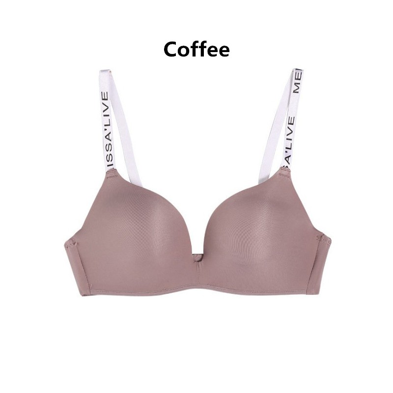 Áo Ngực Không Gọng Mỏng Không Đường May In Chữ Thời Trang Cho Nữ Size 32-38