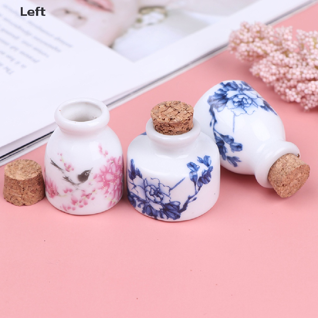 [Hàng mới về] Chai gốm thủy tinh kim tuyến nắp gỗ sử dụng làm móng