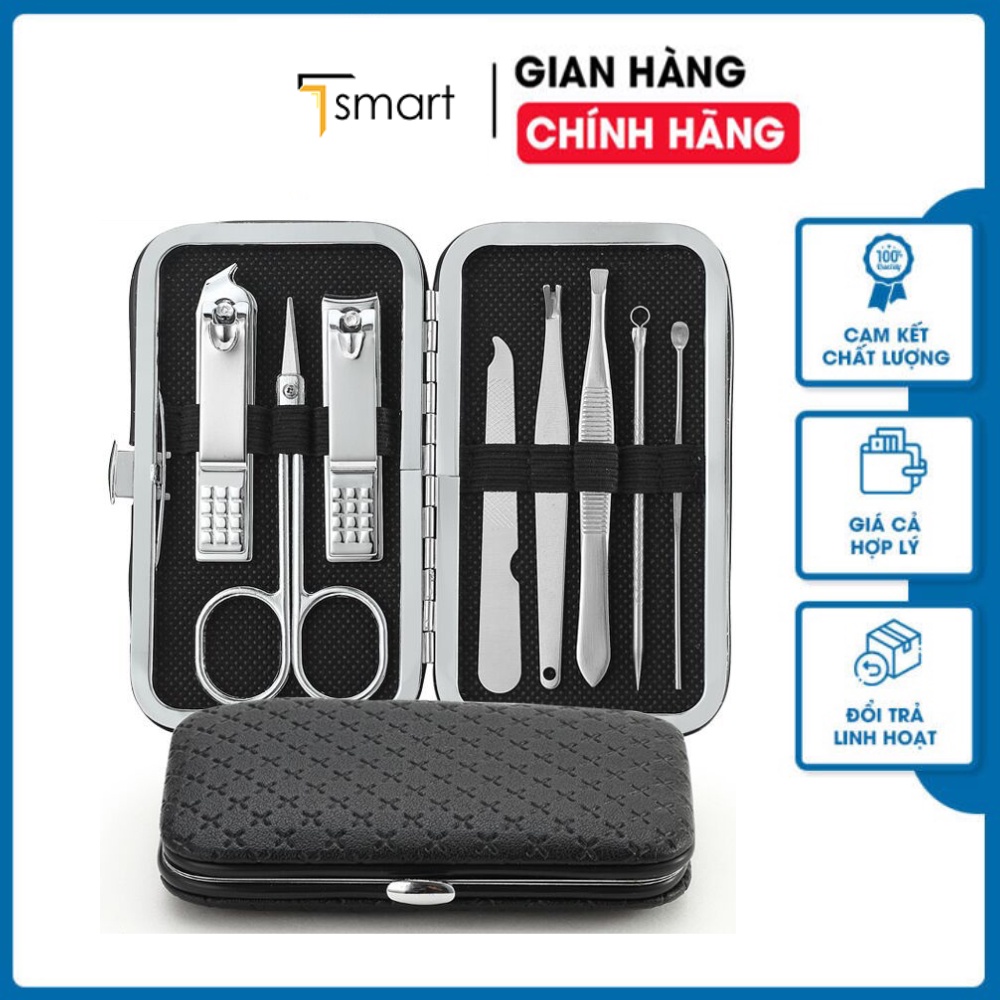 Bộ Bấm Móng Tay 8 Món Thép Không Gỉ - Bộ Tỉa Cắt Móng Tay Cao Cấp