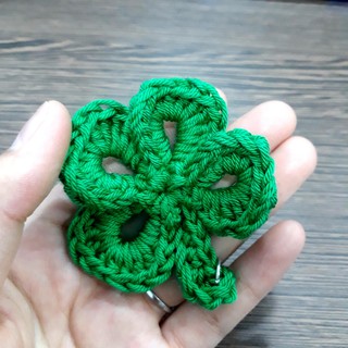 Cỏ may mắn móc len – Green Clover Crochet