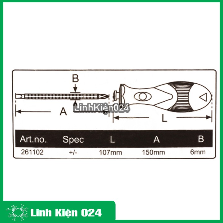 Tô Vít 2 Đầu EACKER 6x150mm