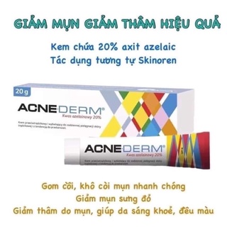  Kem Giảm Mụn Giảm Thâm Acne Derm Azelaic 20g 