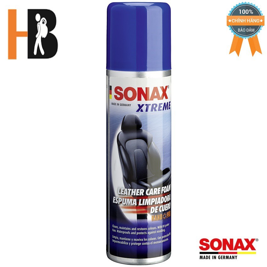 Chai Xịt Bảo Dưỡng Da Dạng Bọt Công Nghệ Nano SONAX Xtreme Leather Care Foam Nano Pro 289100 250ml