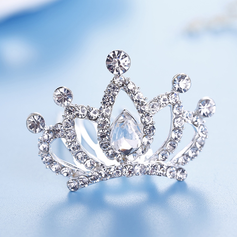 Lược Cài Tóc Hình Vương Miện Đính Đá Lấp Lánh