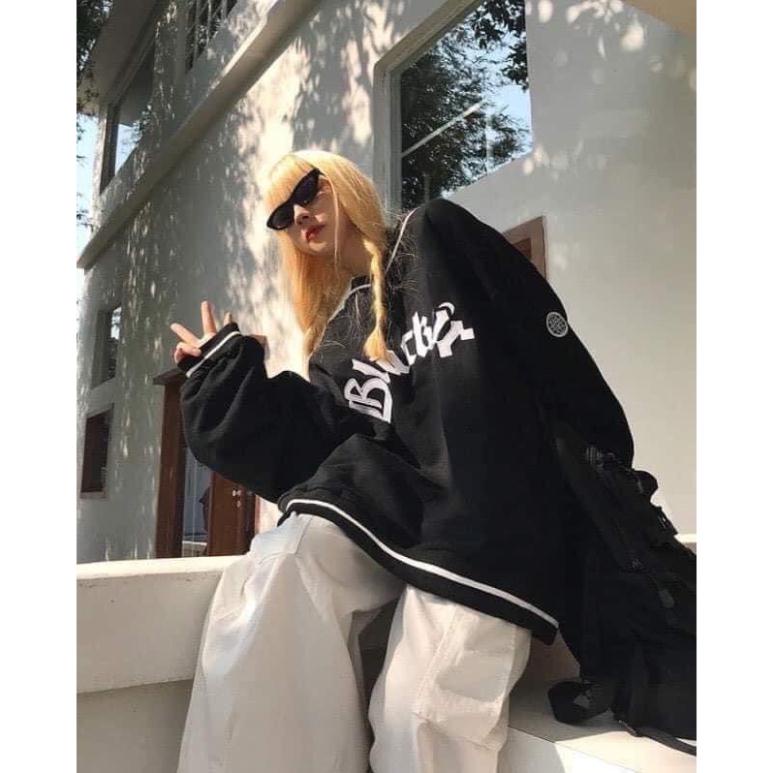 Áo Nỉ Sweater Cổ Tim Black Chất Nỉ Ngoại Form Rộng Unisex Nam Nữ Ulzzang