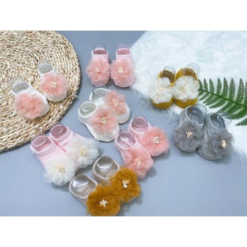 1 Đôi Tất Hài 10D Cho Bé Gái Chất liệu cotton 100%