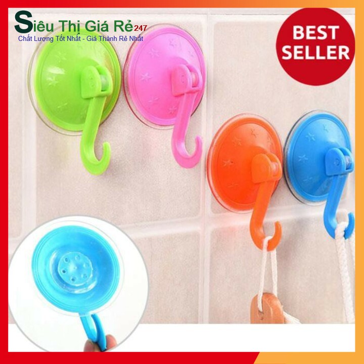 Móc Hít Chân Không Treo Tường Có Khoá Cài Chắc Chắn (Móc dán tường)