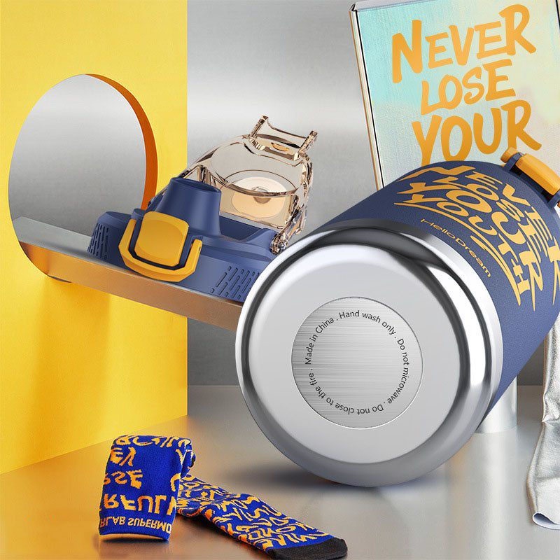 Bình giữ nhiệt thể thao1000ml chính hãng thương hiệu HELLO DREAM chất liệu 304 không gỉ đựng nước hàng ngày,tập thể thao