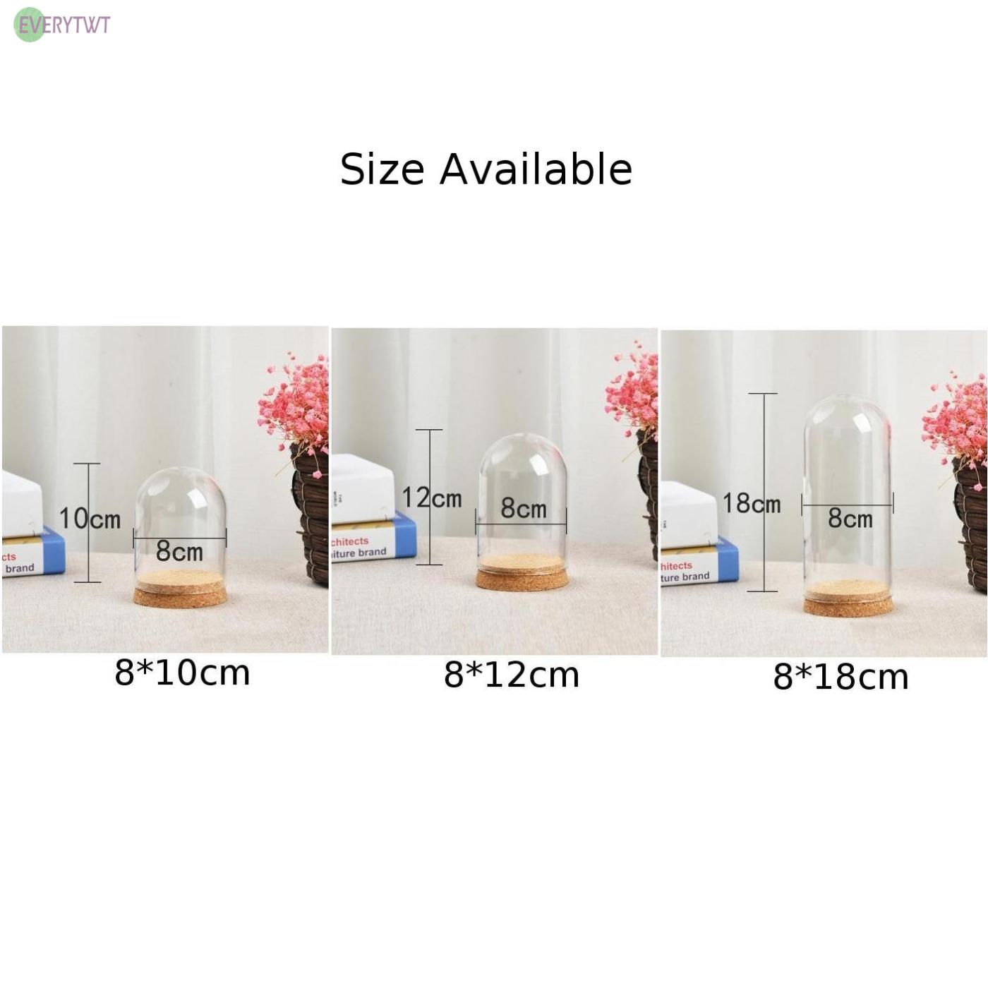 Nắp vòng bằng kính cho cây hoa trưng bày DIY chống bụi bẩn tiện dụng
