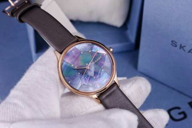 Đồng hồ nữ Skagen chính hãng size 34mm dây da