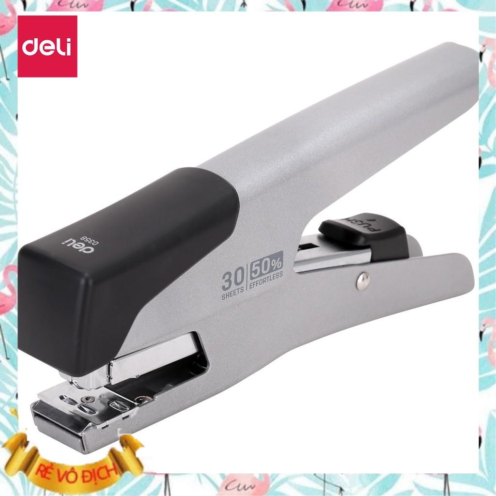 Dập ghim trợ lực Deli - Ghi/Đen 30 tờ - 1 chiếc - E0358