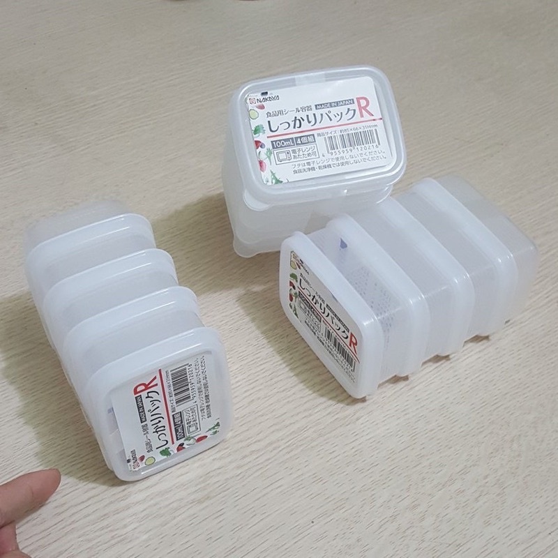 Sét 4 hộp trữ đông nhật cho bé ăn dặm