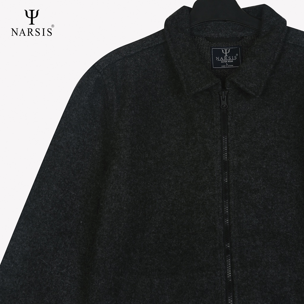 Aó khoác nam Narsis D9002 dạ ghi chì và D9003 dạ tím than