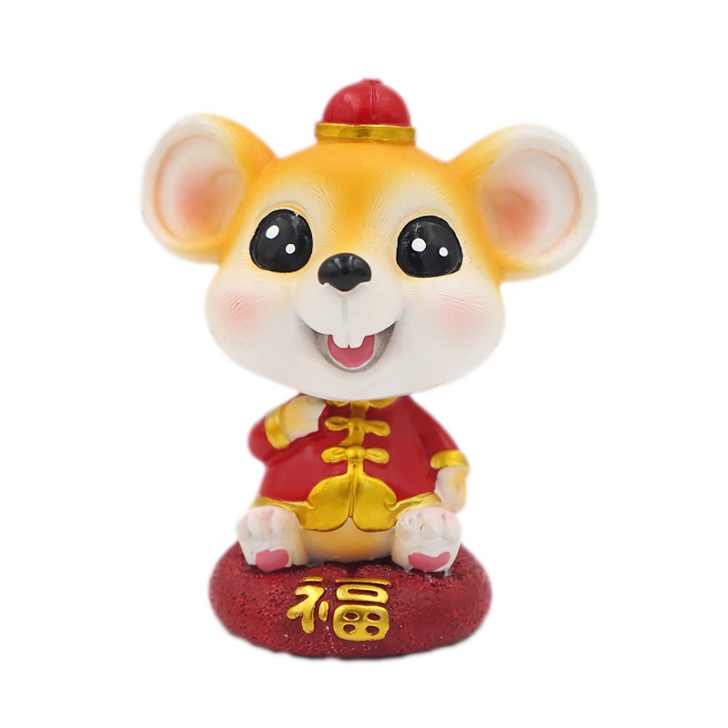 Mô hình chú chuột lắc đầu dễ thương dùng trang trí xe hơi