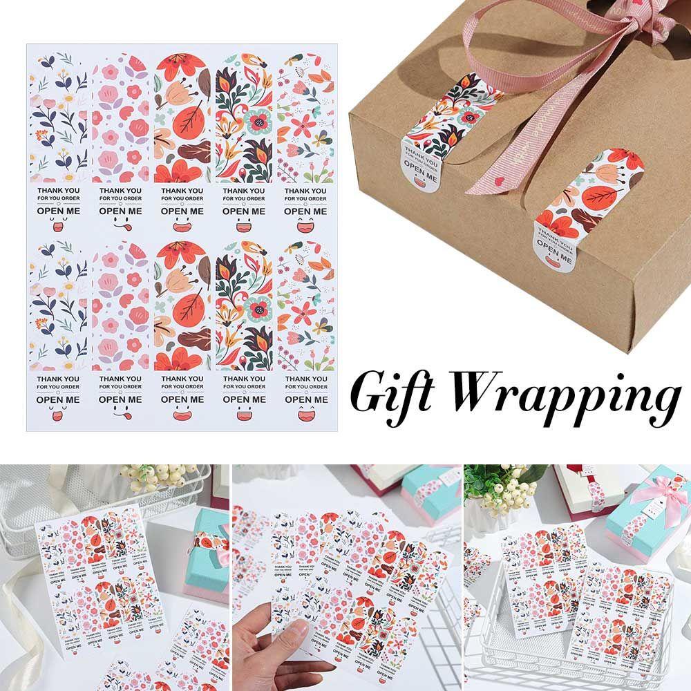 ZAIJIE24 Set 100 Sticker In Chữ Thank You Dán Trang Trí Đa Dụng