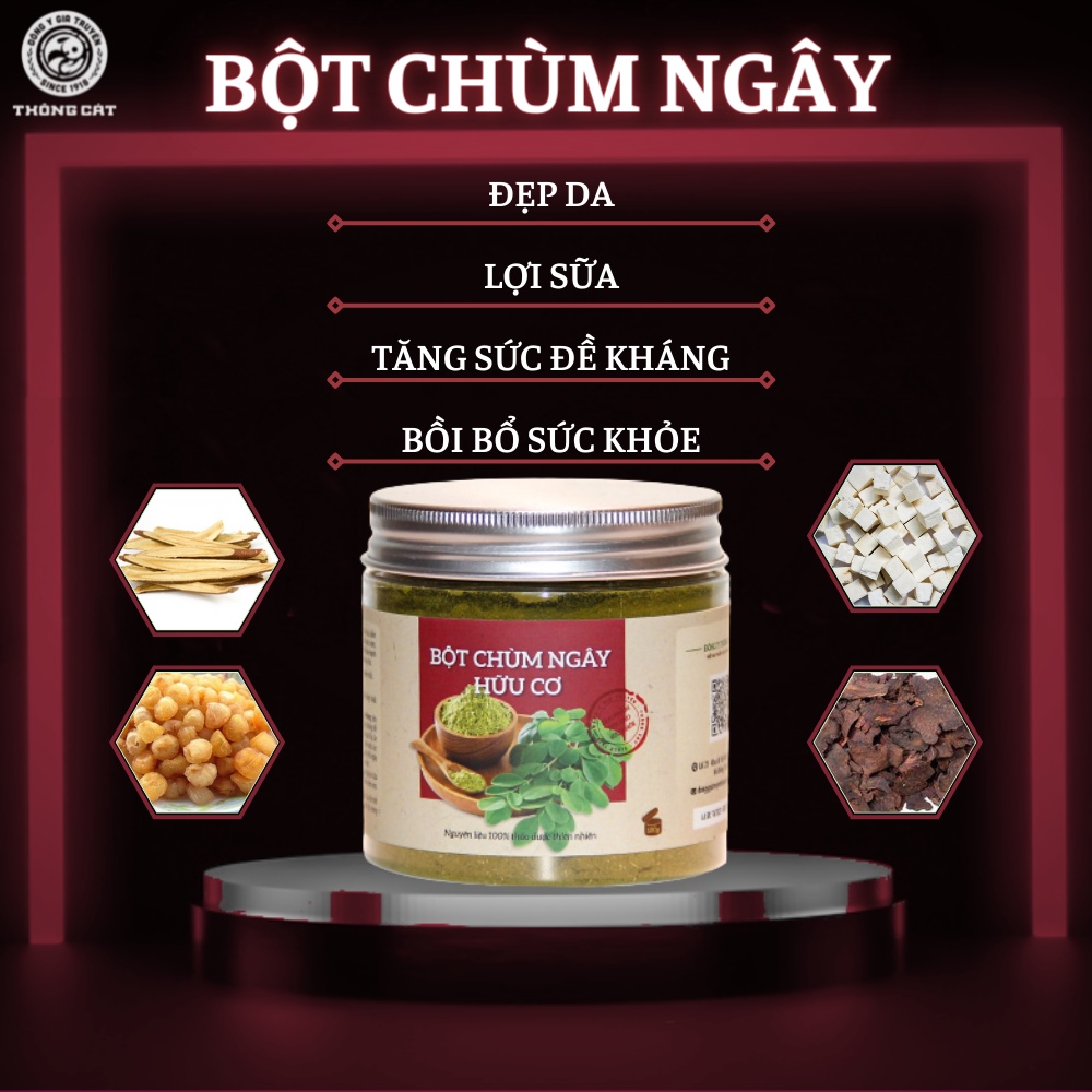 Bột chùm ngây hữu cơ CAO CẤP Đông y gia truyền Thông Cát (bột ăn dặm)