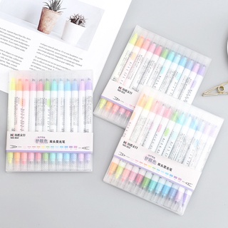 Set 12 bút đánh dấu hai đầu màu sắc nổi bật