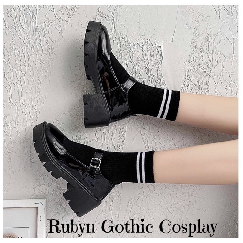 [SẴN-Đa số lùi 1 size] ✨ Giày Lolita Học Sinh Đế Cao quai gài đơn giản/da mềm/ M1