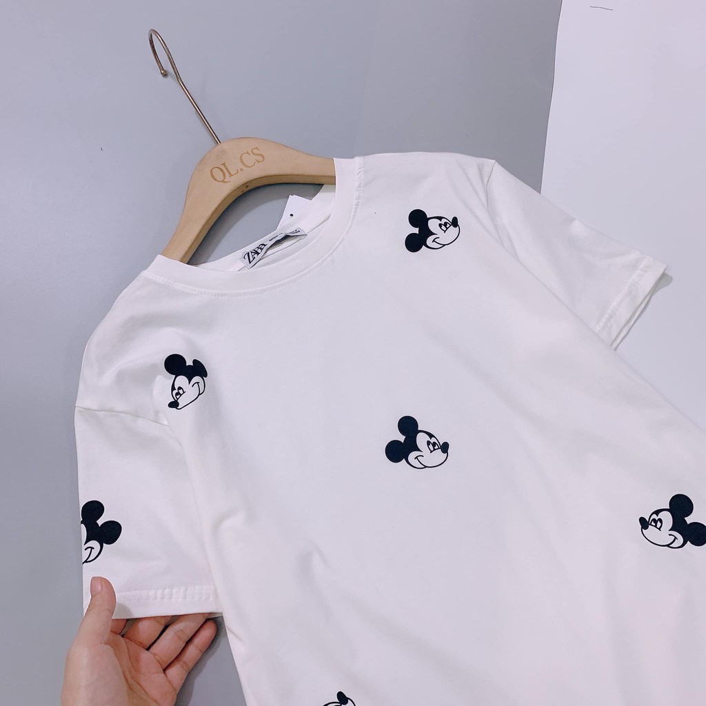 Áo thun nữ phông váy mickey trùm mông from dấu quần cho nữ