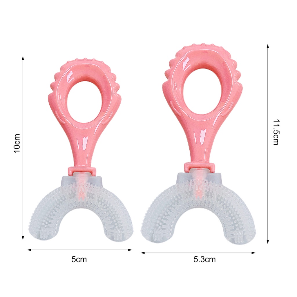 [Hàng mới về] Bàn chải đánh răng trắng toàn diện hình chữ u cho trẻ em