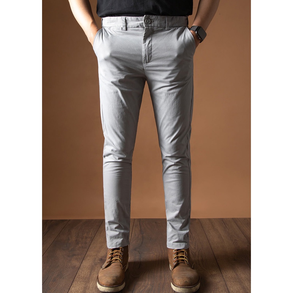 Quần kaki nam P&amp;B cao cấp form slim fit tôn dáng, trẻ trung - 8 màu basic dễ dàng lựa chọn - Mã PBD001