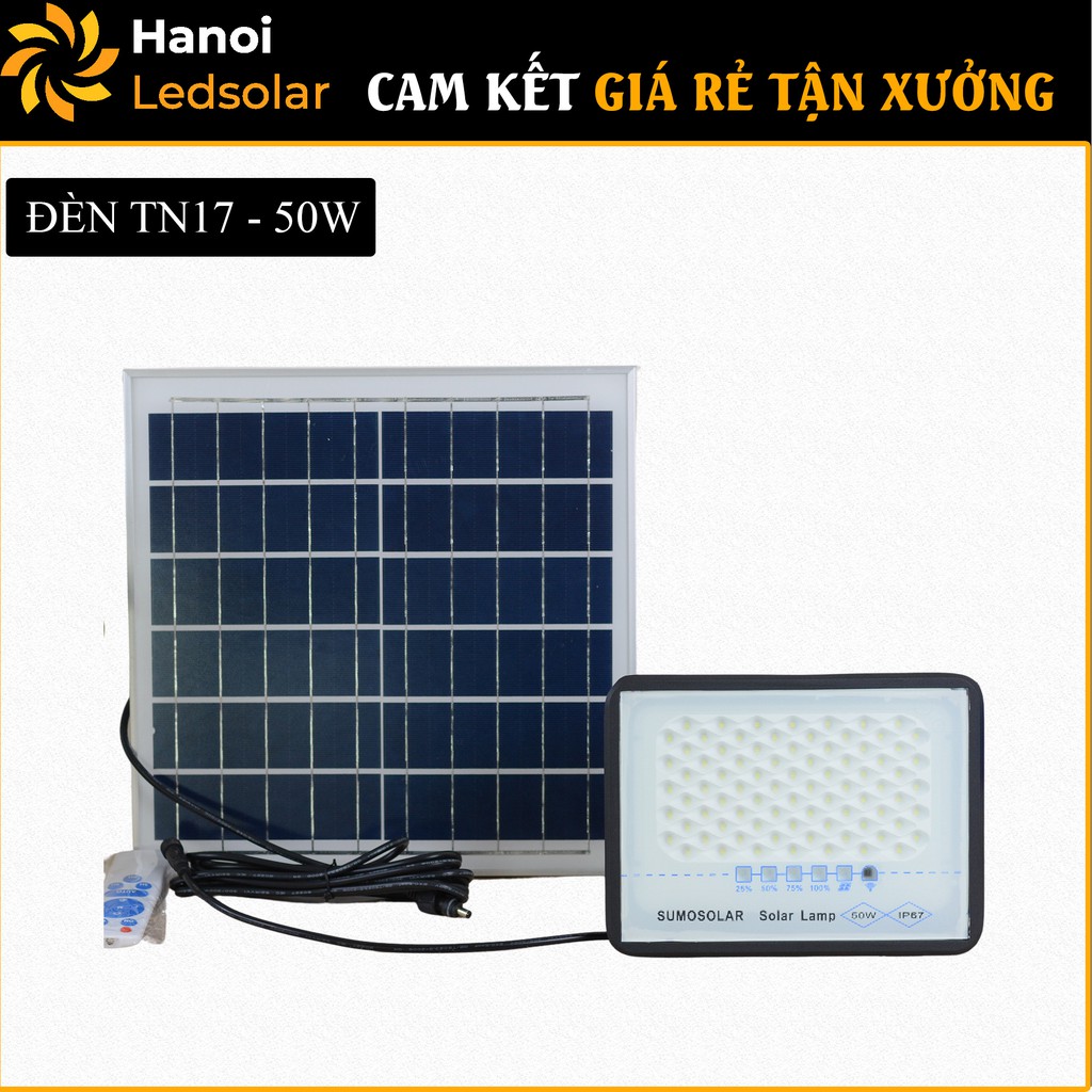 [Giá xưởng] Đèn pha chống loá LED năng lượng mặt trời 50W - Hà Nội LEDSOLAR